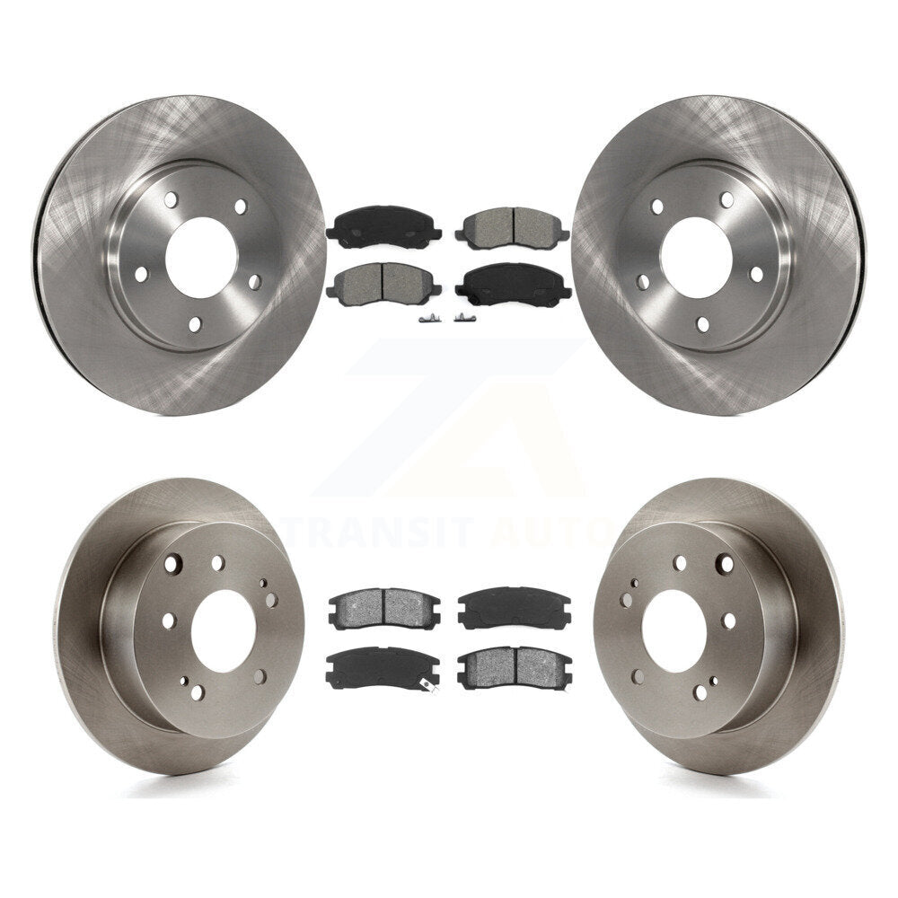 [Avant + Arrière] Kit de Disque et plaquette (semi-métallique) de frein pour 2004-2006 Mitsubishi Galant 2.4L K8S-100966