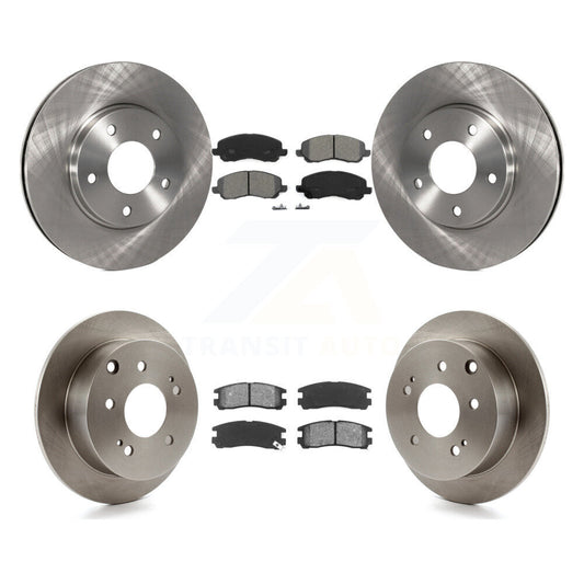 [Avant + Arrière] Kit de Disque et plaquette (semi-métallique) de frein pour 2004-2006 Mitsubishi Galant 2.4L K8S-100966