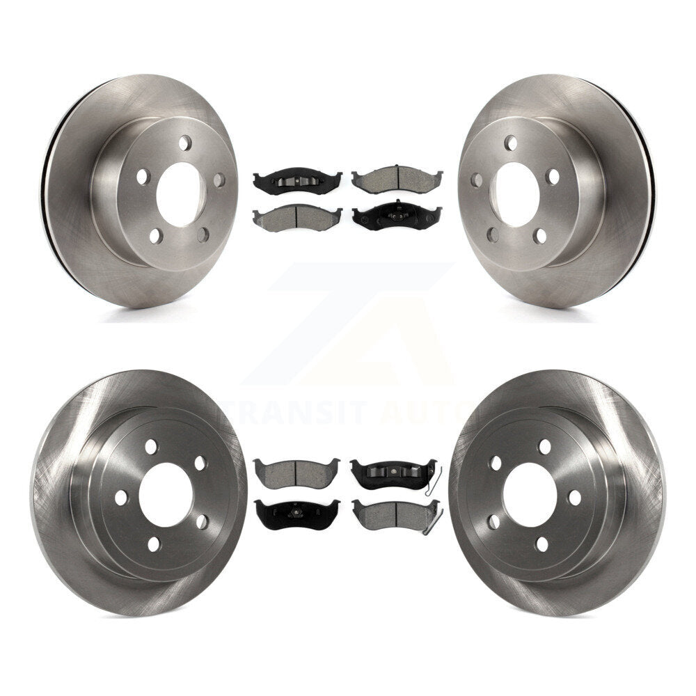 [Avant + Arrière] Kit de Disque et plaquette (semi-métallique) de frein pour Jeep Wrangler TJ rear brakes K8S-100967