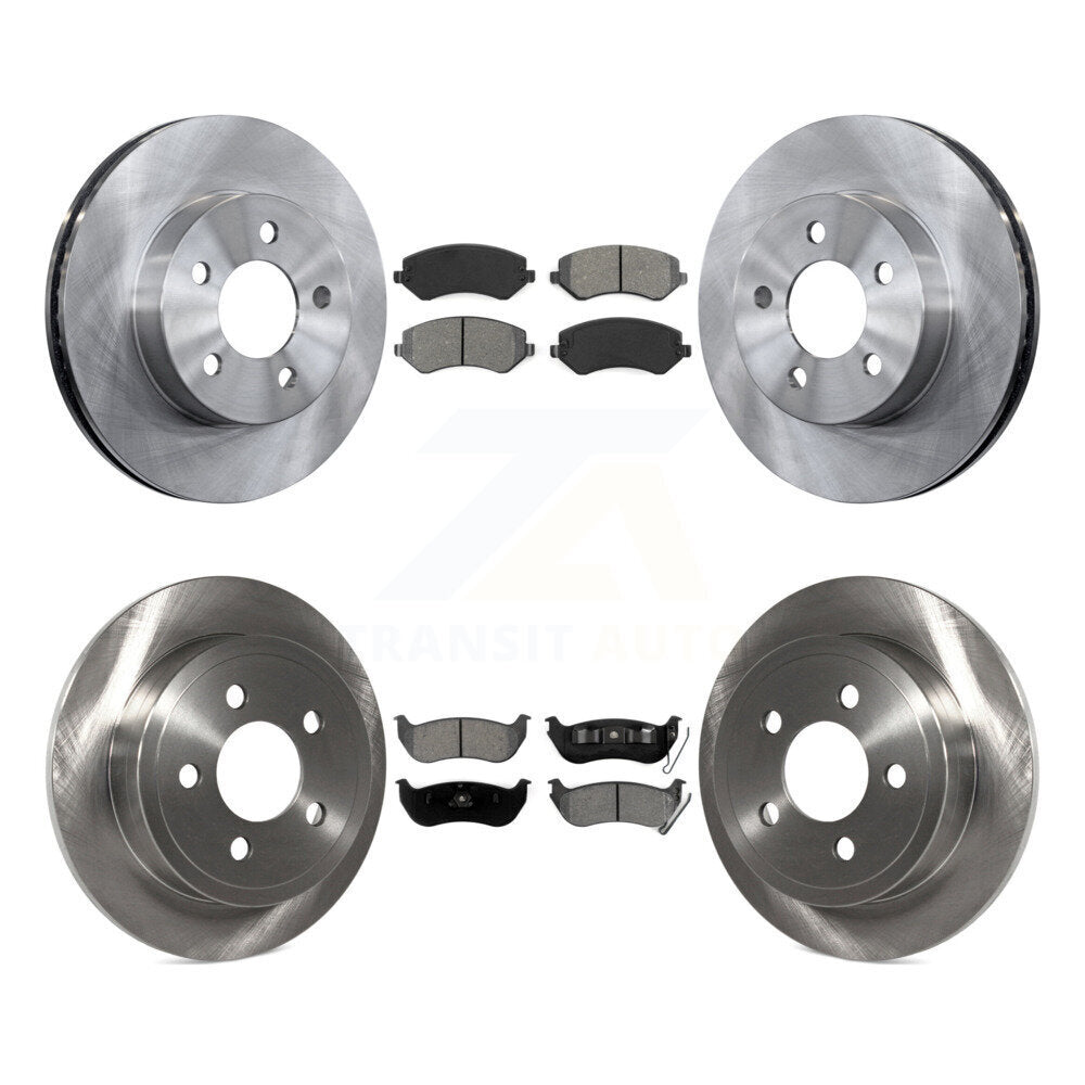 [Avant + Arrière] Kit de Disque et plaquette (semi-métallique) de frein pour 2003-2007 Jeep Liberty K8S-100970