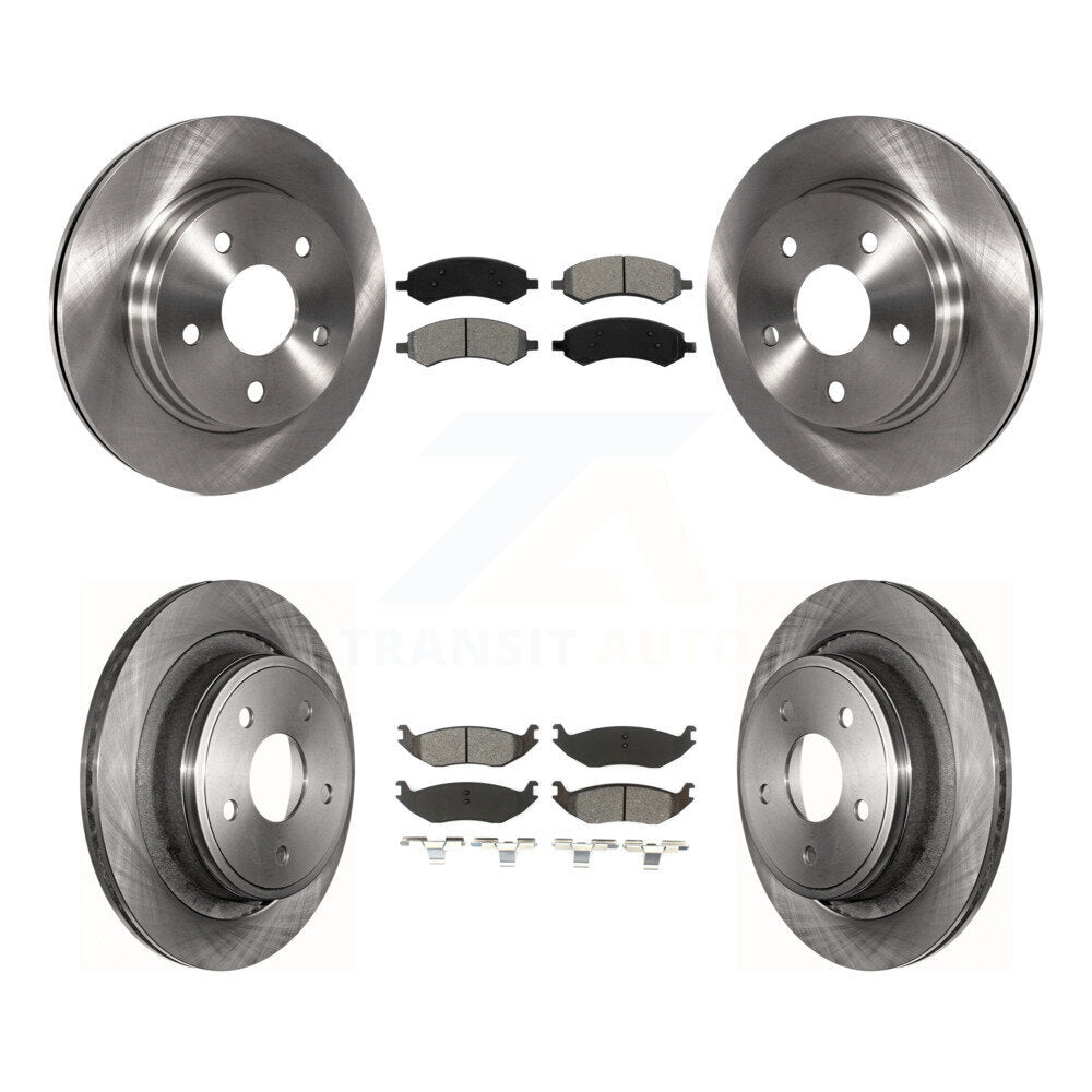 [Avant + Arrière] Kit de Disque et plaquette (semi-métallique) de frein pour Ram 1500 Dodge Classic Durango Chrysler Aspen K8S-100975