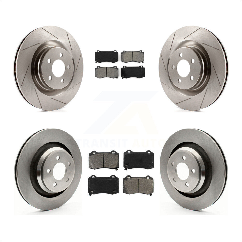 [Avant + Arrière] Kit de Disque et plaquette (semi-métallique) de frein pour Dodge Charger Chrysler 300 Challenger Magnum K8S-100991 par Transit Auto