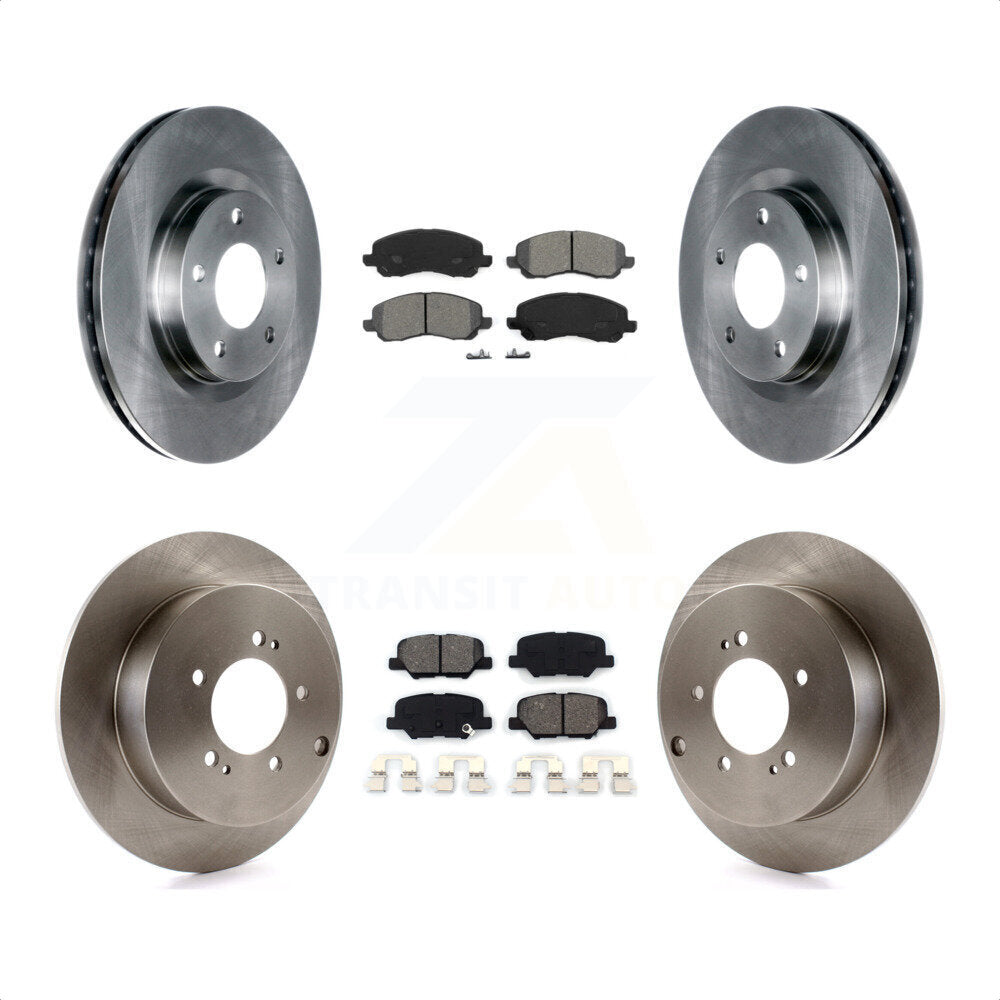 [Avant + Arrière] Kit de Disque et plaquette (semi-métallique) de frein pour 2013 Mitsubishi Outlander 3.0L K8S-100998 par Transit Auto