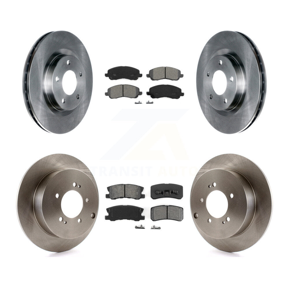 [Avant + Arrière] Kit de Disque et plaquette (semi-métallique) de frein pour Mitsubishi Outlander K8S-100999