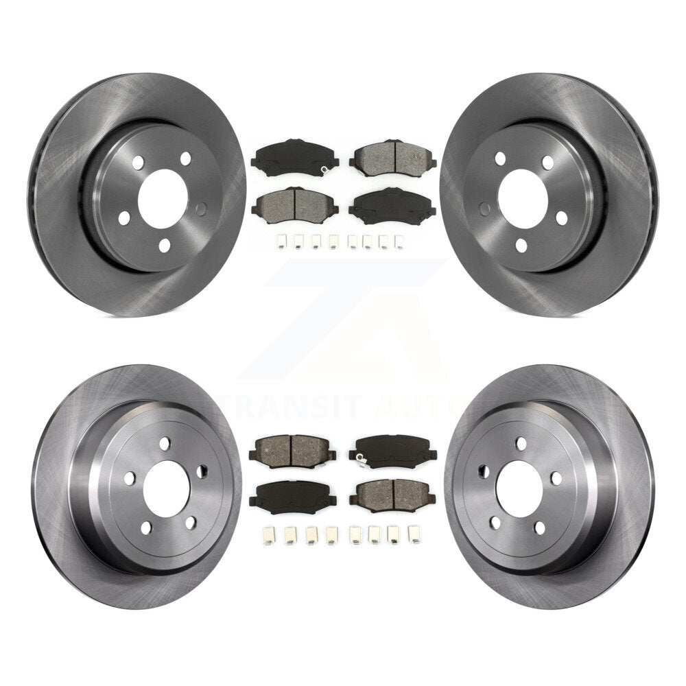 [Avant + Arrière] Kit de Disque et plaquette (semi-métallique) de frein pour Jeep Liberty Dodge Nitro K8S-101002