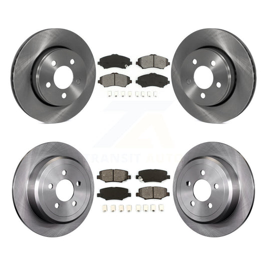 [Avant + Arrière] Kit de Disque et plaquette (semi-métallique) de frein pour Jeep Liberty Dodge Nitro K8S-101002