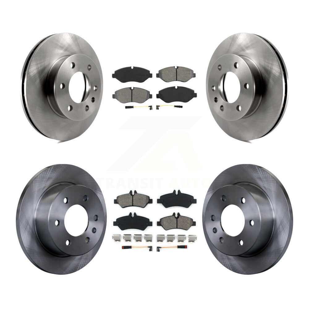 [Avant + Arrière] Kit de Disque et plaquette (semi-métallique) de frein pour Sprinter 2500 Mercedes-Benz Freightliner Dodge K8S-101003