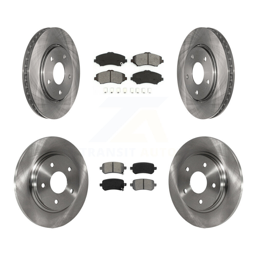 [Avant + Arrière] Kit de Disque et plaquette (semi-métallique) de frein pour Dodge Grand Caravan Chrysler Town & Country Journey Volkswagen Routan Ram C/V K8S-101004