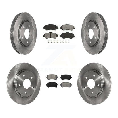 [Avant + Arrière] Kit de Disque et plaquette (semi-métallique) de frein pour Dodge Grand Caravan Chrysler Town & Country Journey Volkswagen Routan Ram C/V K8S-101004