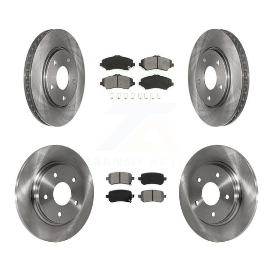 [Avant + Arrière] Kit de Disque et plaquette (semi-métallique) de frein pour Dodge Grand Caravan Chrysler Town & Country Journey Volkswagen Routan Ram C/V K8S-101004