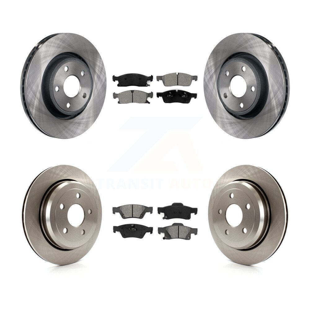 [Avant + Arrière] Kit de Disque et plaquette (semi-métallique) de frein pour Dodge Durango Jeep Grand Cherokee WK K8S-101010