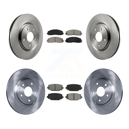 [Avant + Arrière] Kit de Disque et plaquette (semi-métallique) de frein pour Dodge Grand Caravan Journey Chrysler Town & Country Ram C/V Volkswagen Routan K8S-101013 par Transit Auto