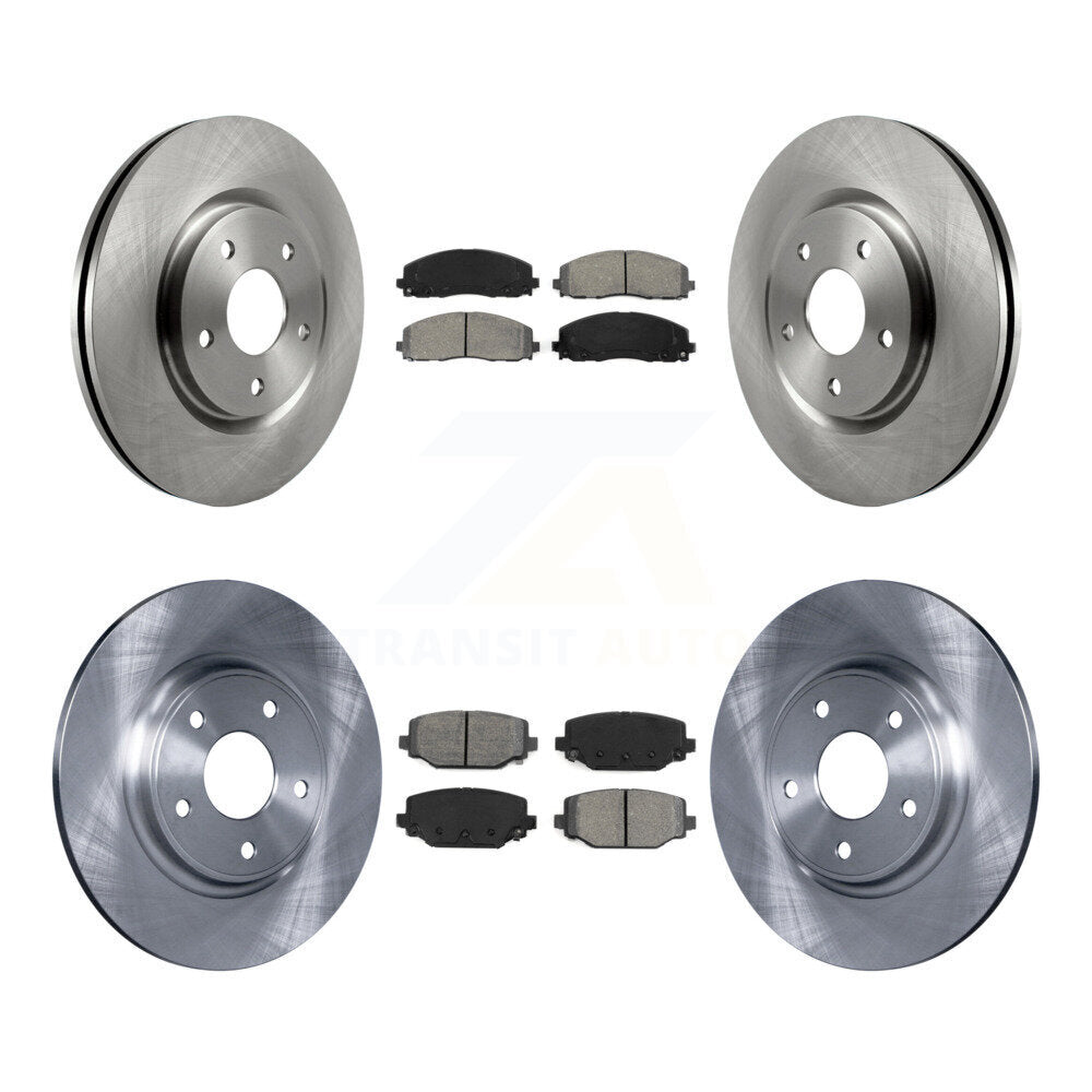 [Avant + Arrière] Kit de Disque et plaquette (semi-métallique) de frein pour Dodge Grand Caravan Journey Chrysler Town & Country Ram C/V Volkswagen Routan K8S-101013