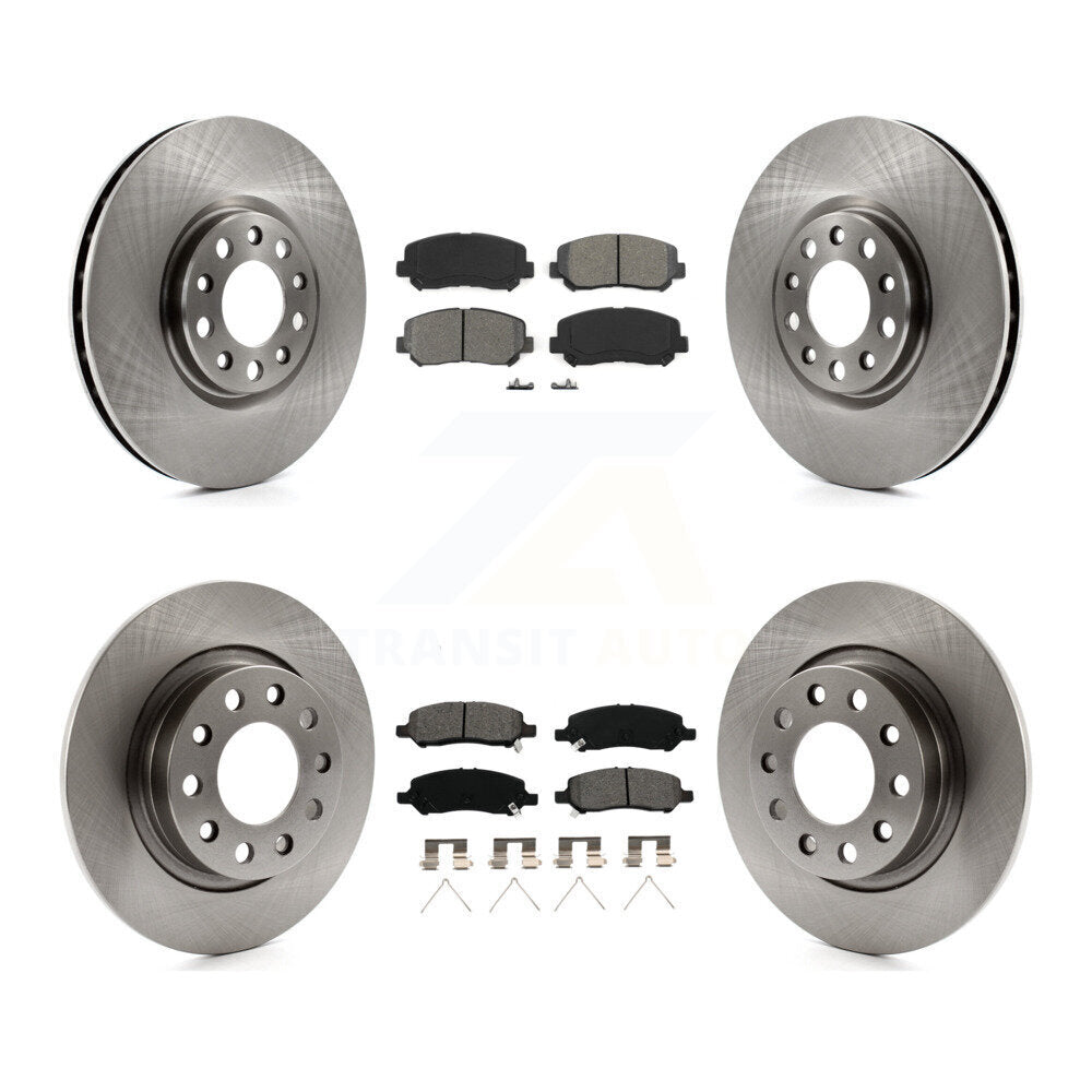 [Avant + Arrière] Kit de Disque et plaquette (semi-métallique) de frein pour 2013-2016 Dodge Dart K8S-101014