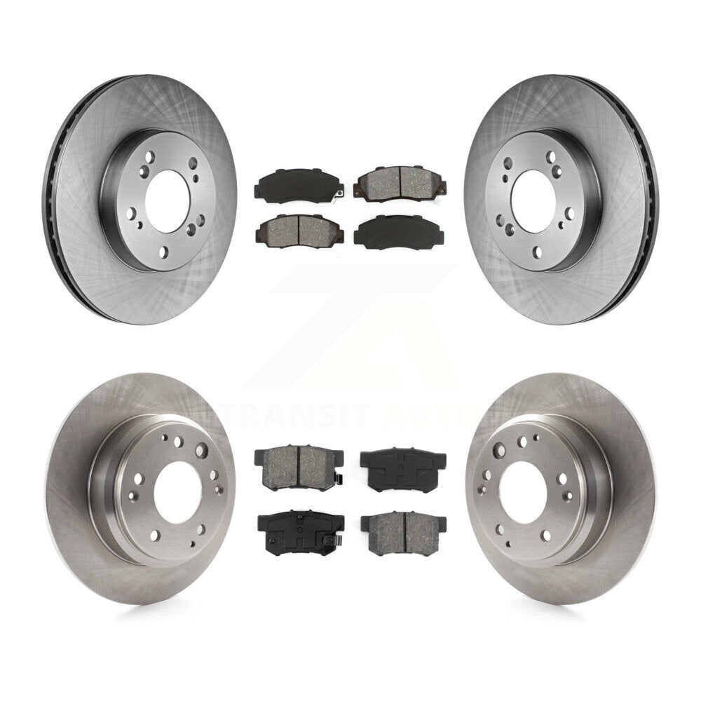 [Avant + Arrière] Kit de Disque et plaquette (semi-métallique) de frein pour Acura Honda Odyssey Legend RL Isuzu Oasis K8S-101015