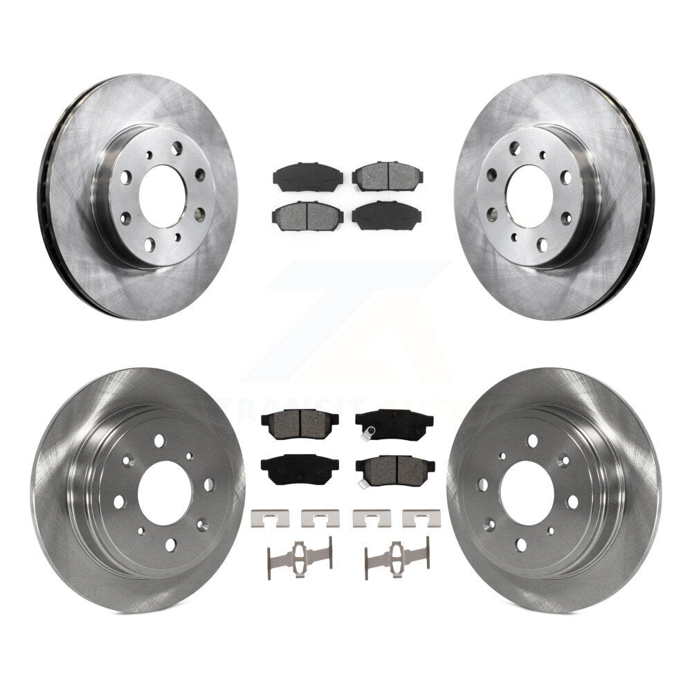 [Avant + Arrière] Kit de Disque et plaquette (semi-métallique) de frein pour 1994-1995 Honda Civic EX avec Sedan Non-ABS K8S-101033