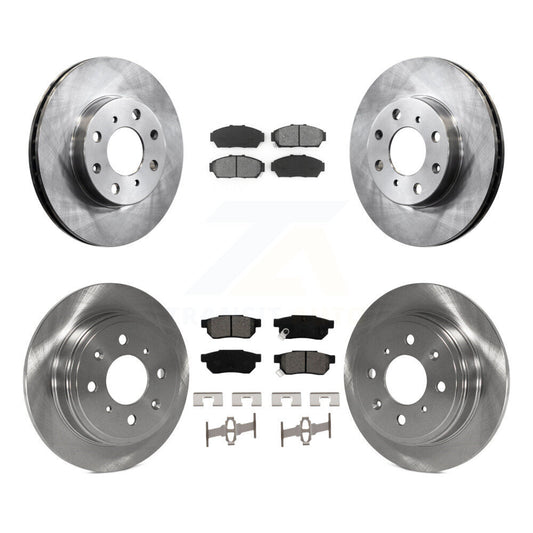 [Avant + Arrière] Kit de Disque et plaquette (semi-métallique) de frein pour 1994-1995 Honda Civic EX avec Sedan Non-ABS K8S-101033