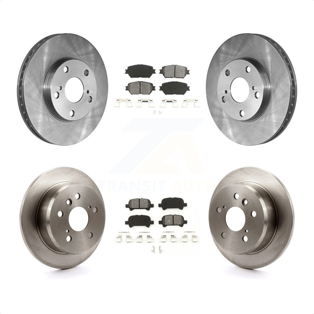 [Avant + Arrière] Kit de Disque et plaquette (semi-métallique) de frein pour 2005-2006 Toyota Camry Base LE Vehicles Manufactured In USA K8S-101046 par Transit Auto
