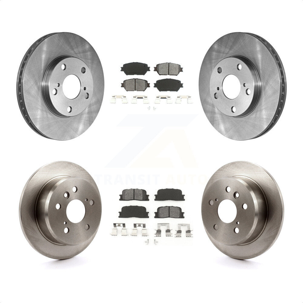 [Avant + Arrière] Kit de Disque et plaquette (semi-métallique) de frein pour 2005-2006 Toyota Camry Base LE Vehicles Manufactured In Japan K8S-101047 par Transit Auto