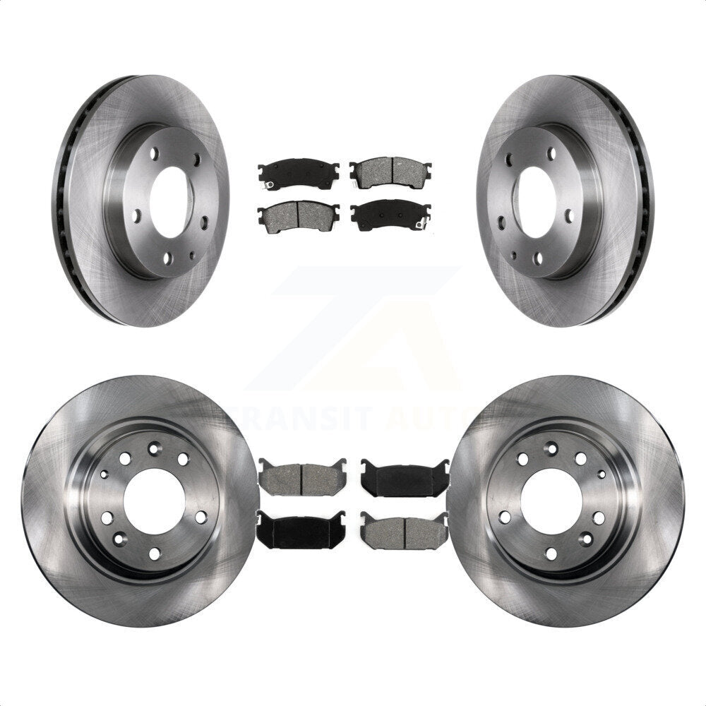 [Avant + Arrière] Kit de Disque et plaquette (semi-métallique) de frein pour 1998-2001 Mazda 626 2.0L avec rear brakes K8S-101051 par Transit Auto