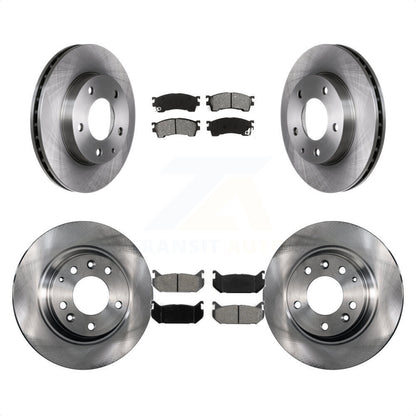[Avant + Arrière] Kit de Disque et plaquette (semi-métallique) de frein pour 1998-2001 Mazda 626 2.0L avec rear brakes K8S-101051 par Transit Auto
