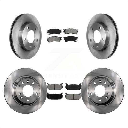 [Avant + Arrière] Kit de Disque et plaquette (semi-métallique) de frein pour 1998-2001 Mazda 626 2.0L avec rear brakes K8S-101051 par Transit Auto