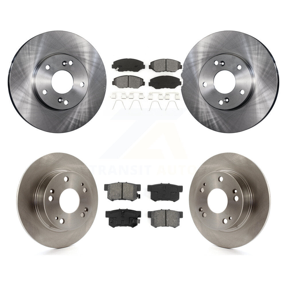 [Avant + Arrière] Kit de Disque et plaquette (semi-métallique) de frein pour 2003-2007 Honda Accord 2.4L Excluding Vehicles Built Canadian Market K8S-101088