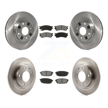 [Avant + Arrière] Kit de Disque et plaquette (semi-métallique) de frein pour 2001-2002 Mazda Protege 2.0L avec rear brakes avec 4 Lug Wheels K8S-101127
