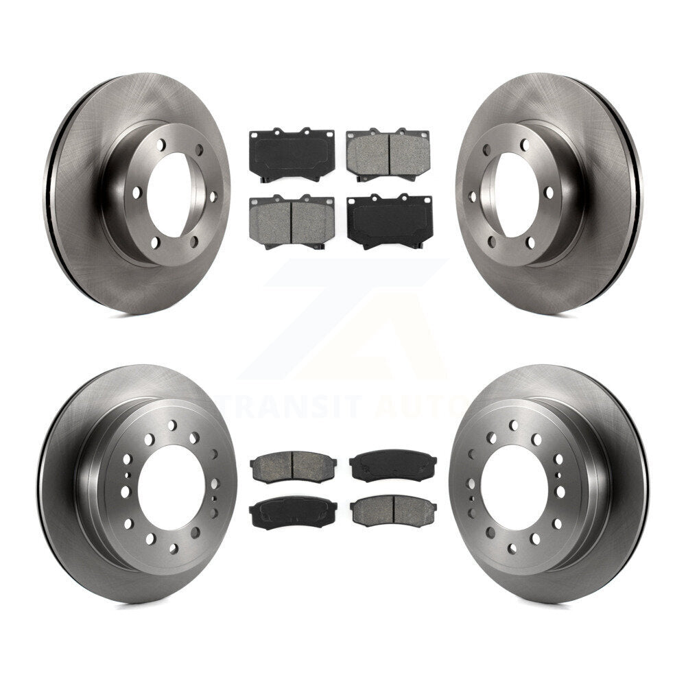 [Avant + Arrière] Kit de Disque et plaquette (semi-métallique) de frein pour 2001-2003 Toyota Sequoia 4.7" Plate longueur K8S-101131