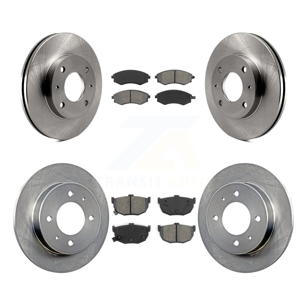 [Avant + Arrière] Kit de Disque et plaquette (semi-métallique) de frein pour Hyundai Elantra Tiburon K8S-101138