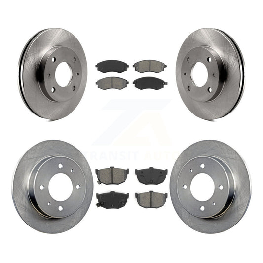 [Avant + Arrière] Kit de Disque et plaquette (semi-métallique) de frein pour Hyundai Elantra Tiburon K8S-101138