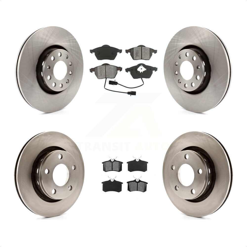 [Avant + Arrière] Kit de Disque et plaquette (semi-métallique) de frein pour 2002-2003 Audi S6 avec 312mm Diameter Rotor K8S-101142 par Transit Auto