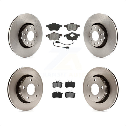 [Avant + Arrière] Kit de Disque et plaquette (semi-métallique) de frein pour 2002-2003 Audi S6 avec 312mm Diameter Rotor K8S-101142 par Transit Auto