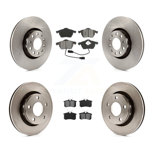 [Avant + Arrière] Kit de Disque et plaquette (semi-métallique) de frein pour 2002-2003 Audi S6 avec 312mm Diameter Rotor K8S-101142 par Transit Auto