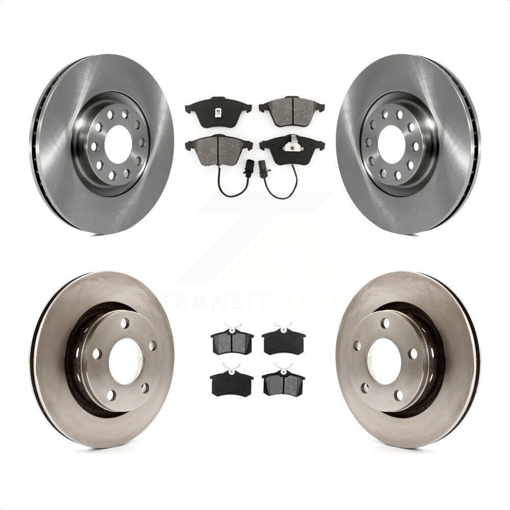 [Avant + Arrière] Kit de Disque et plaquette (semi-métallique) de frein pour 2002-2003 Audi S6 avec 321mm Diameter Rotor K8S-101154 par Transit Auto