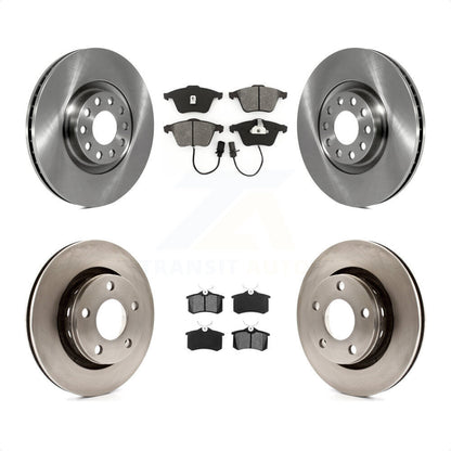 [Avant + Arrière] Kit de Disque et plaquette (semi-métallique) de frein pour 2002-2003 Audi S6 avec 321mm Diameter Rotor K8S-101154 par Transit Auto