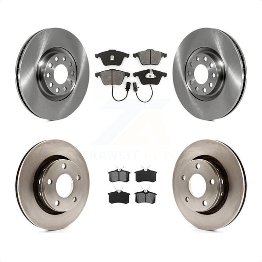 [Avant + Arrière] Kit de Disque et plaquette (semi-métallique) de frein pour 2002-2003 Audi S6 avec 321mm Diameter Rotor K8S-101154 par Transit Auto