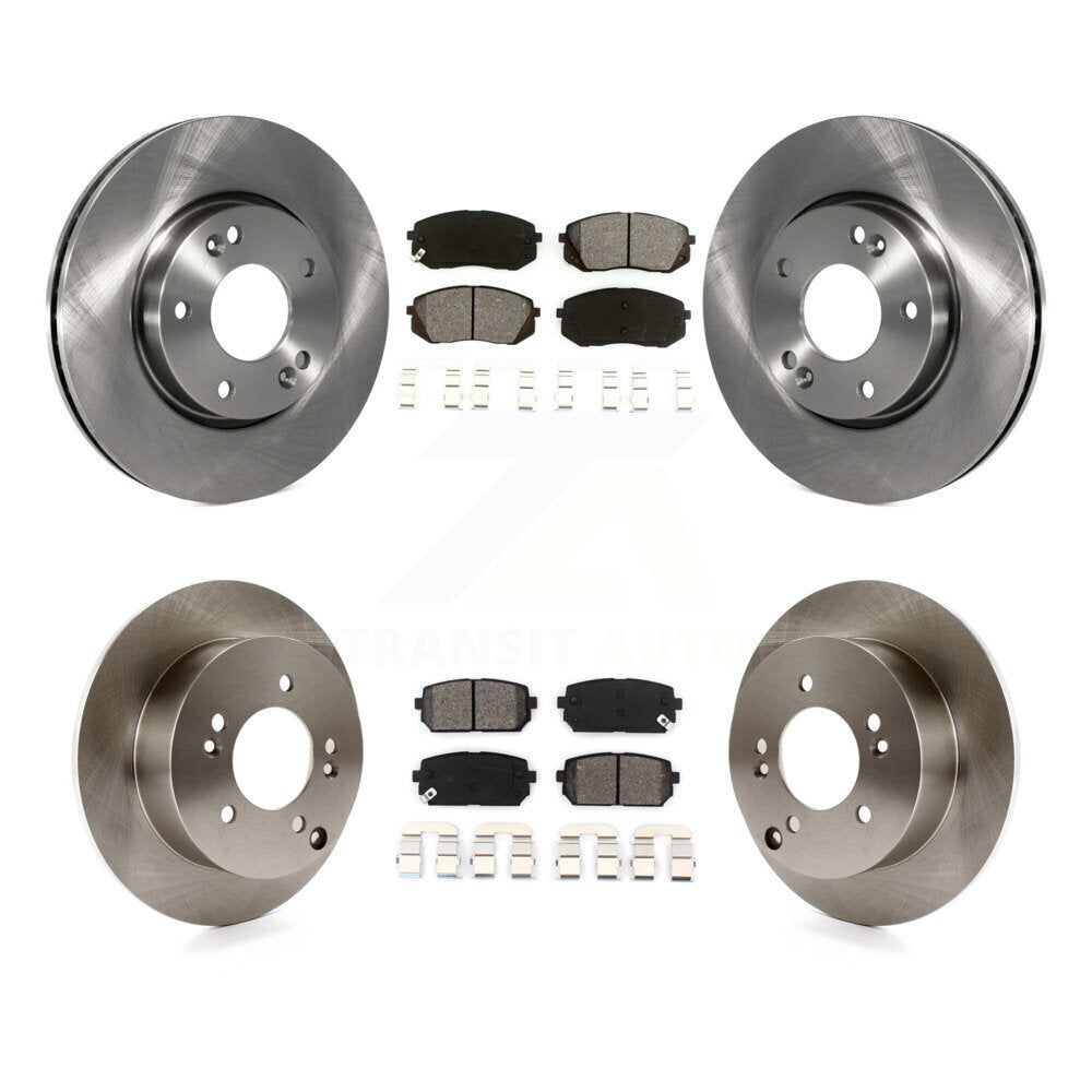 [Avant + Arrière] Kit de Disque et plaquette (semi-métallique) de frein pour 2010-2012 Kia Rondo K8S-101173