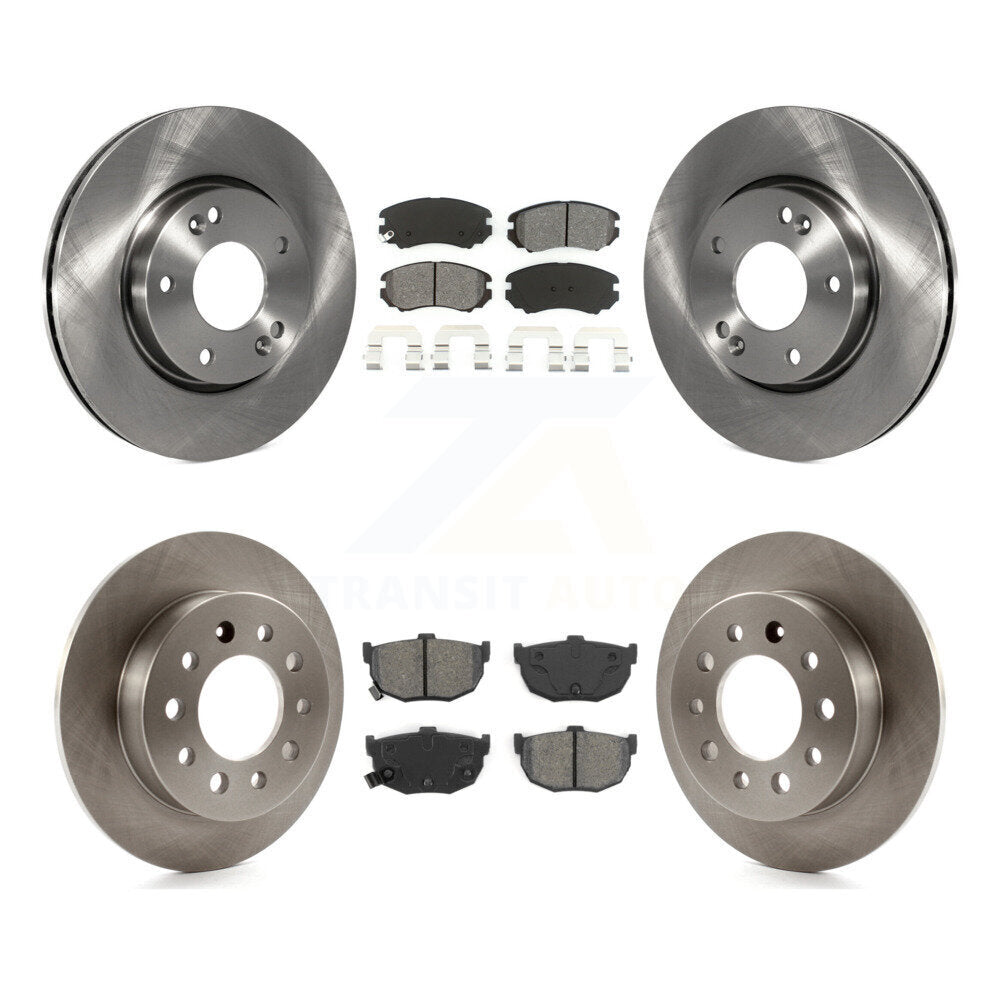 [Avant + Arrière] Kit de Disque et plaquette (semi-métallique) de frein pour Hyundai Tiburon K8S-101176