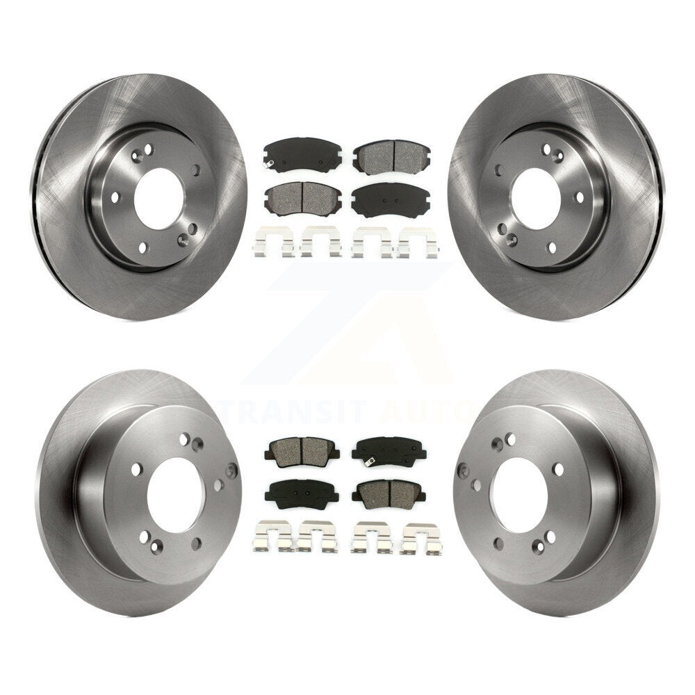 [Avant + Arrière] Kit de Disque et plaquette (semi-métallique) de frein pour Hyundai Sonata 2.4L K8S-101178