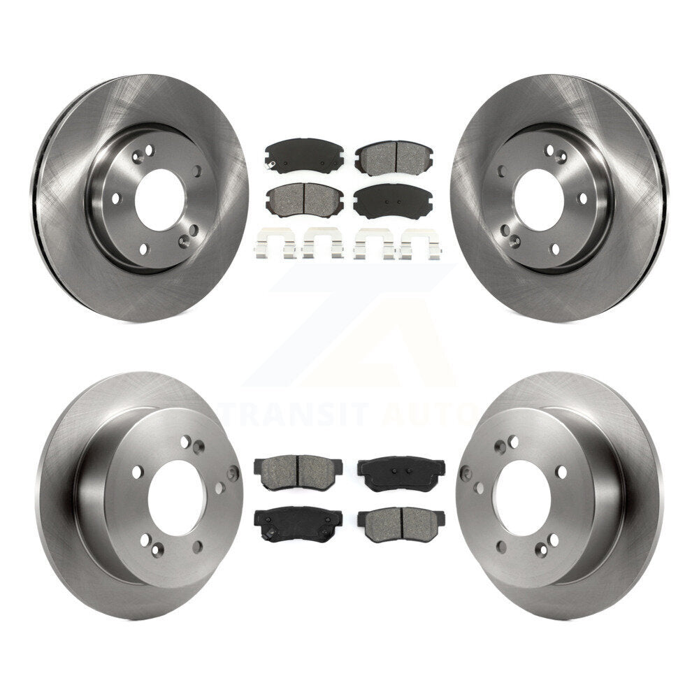 [Avant + Arrière] Kit de Disque et plaquette (semi-métallique) de frein pour Hyundai Sonata Kia Sportage Tucson Optima Magentis K8S-101179