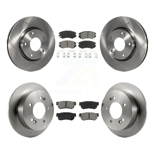 [Avant + Arrière] Kit de Disque et plaquette (semi-métallique) de frein pour Hyundai Sonata Kia Sportage Tucson Optima Magentis K8S-101179