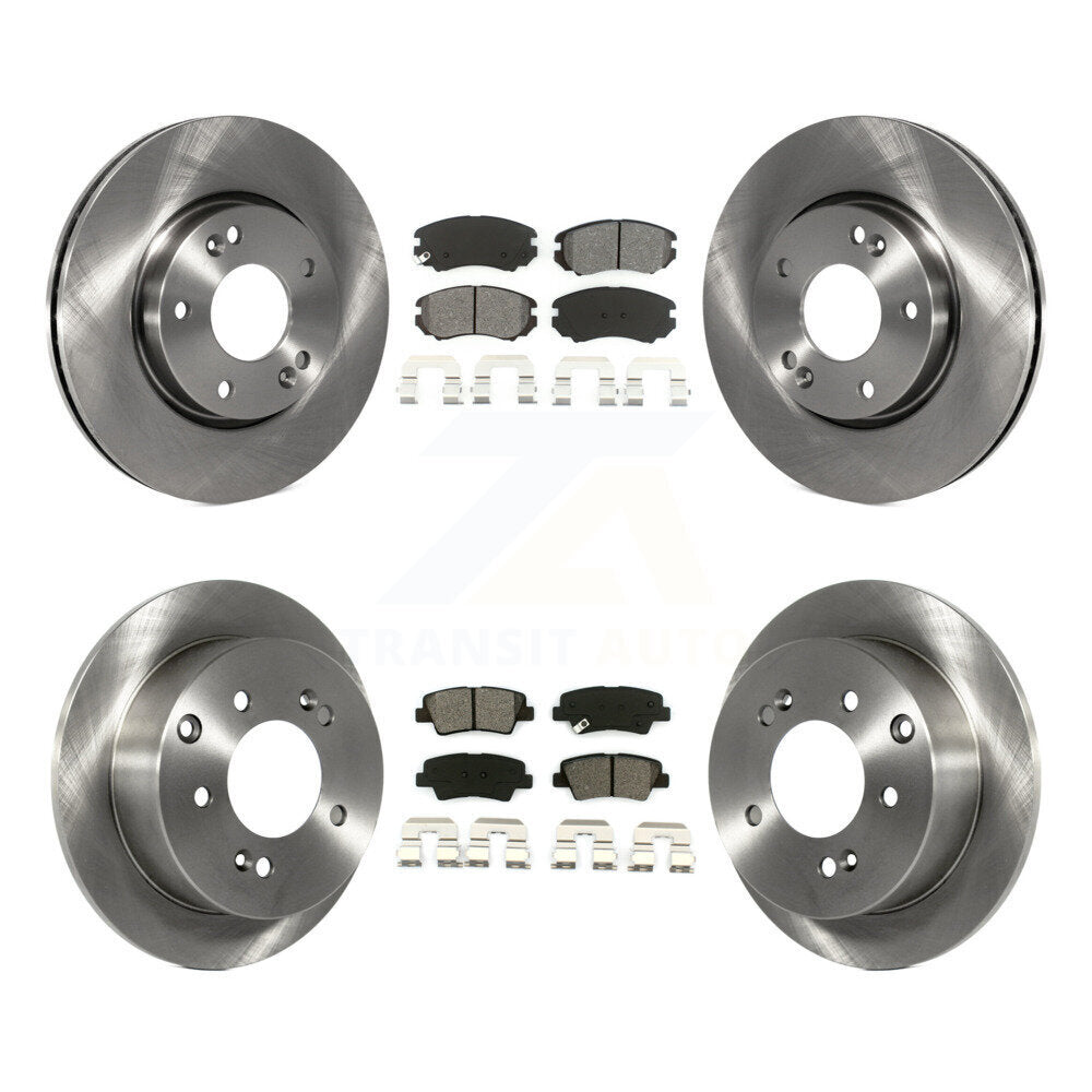 [Avant + Arrière] Kit de Disque et plaquette (semi-métallique) de frein pour 2012-2013 Kia Soul K8S-101180