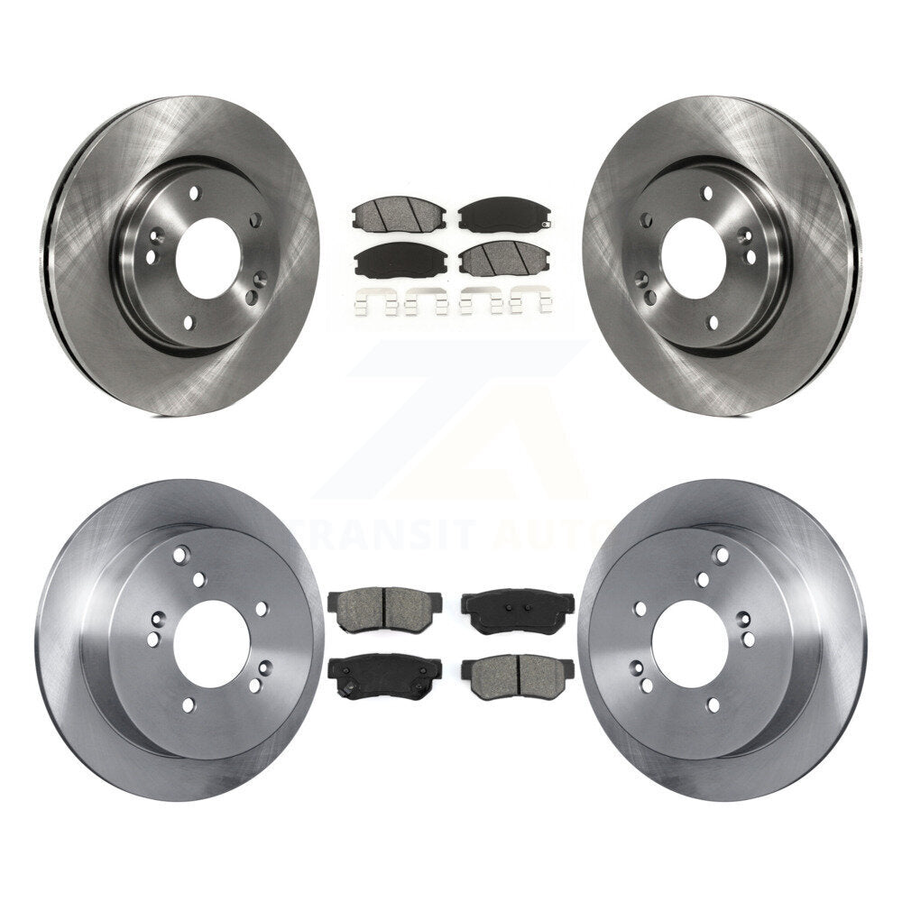 [Avant + Arrière] Kit de Disque et plaquette (semi-métallique) de frein pour 2001-2006 Hyundai Santa Fe avec 276mm Diameter Rotor K8S-101181