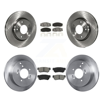 [Avant + Arrière] Kit de Disque et plaquette (semi-métallique) de frein pour 2001-2006 Hyundai Santa Fe avec 276mm Diameter Rotor K8S-101181