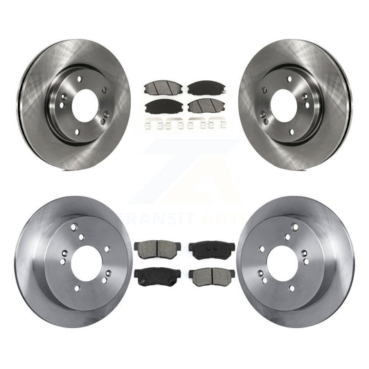 [Avant + Arrière] Kit de Disque et plaquette (semi-métallique) de frein pour 2001-2006 Hyundai Santa Fe avec 276mm Diameter Rotor K8S-101181