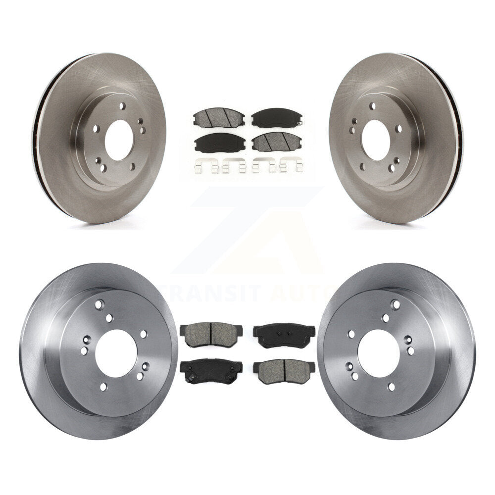 [Avant + Arrière] Kit de Disque et plaquette (semi-métallique) de frein pour 2001-2006 Hyundai Santa Fe avec 294mm Diameter Rotor K8S-101182