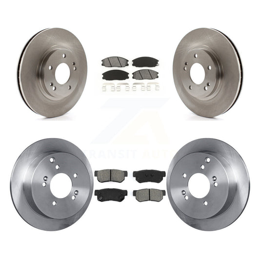 [Avant + Arrière] Kit de Disque et plaquette (semi-métallique) de frein pour 2001-2006 Hyundai Santa Fe avec 294mm Diameter Rotor K8S-101182