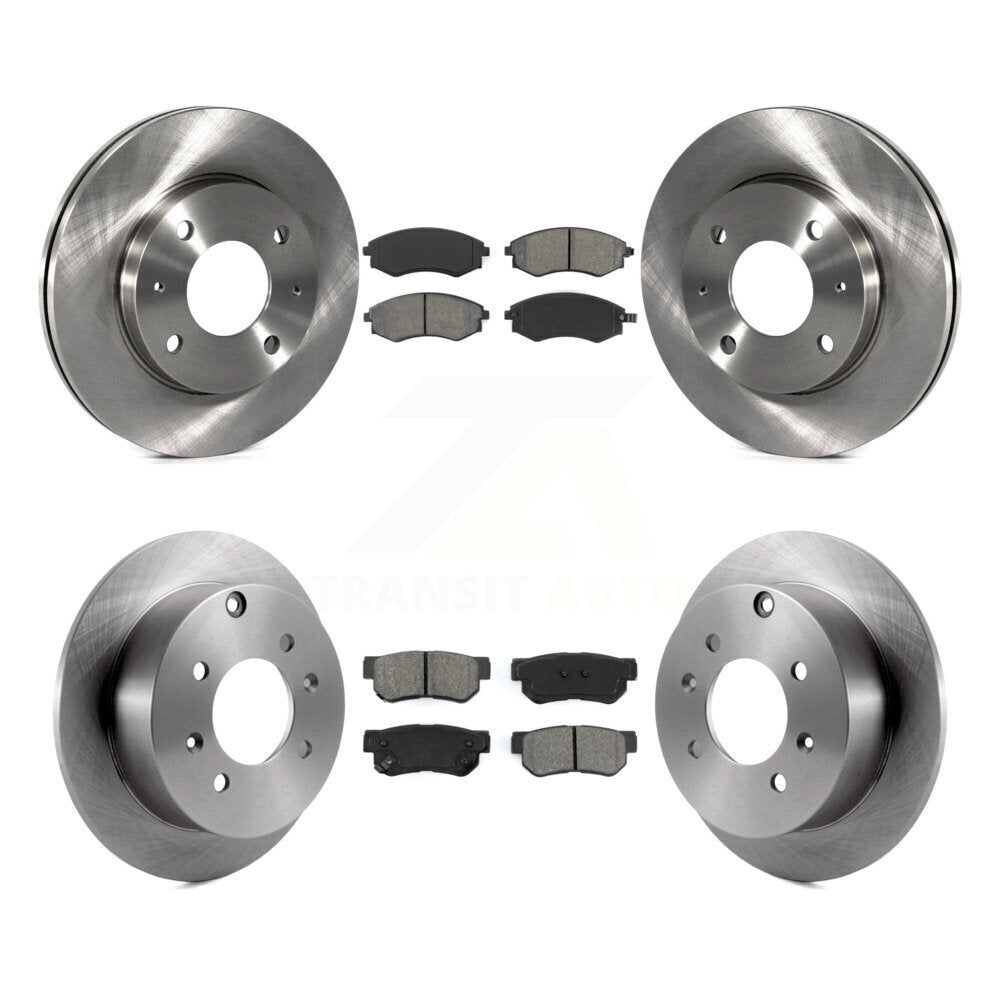 [Avant + Arrière] Kit de Disque et plaquette (semi-métallique) de frein pour Hyundai Sonata Kia Optima Magentis K8S-101191
