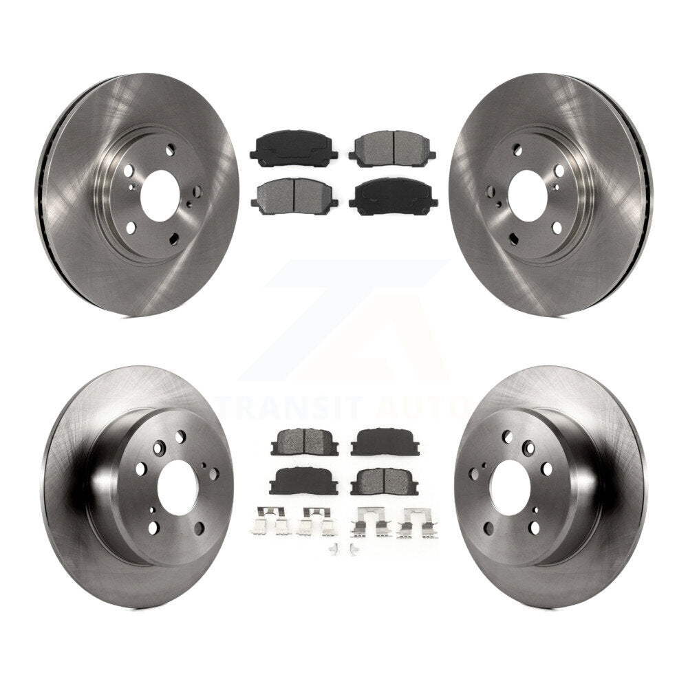 [Avant + Arrière] Kit de Disque et plaquette (semi-métallique) de frein pour 2001-2003 Toyota Highlander FWD K8S-101211